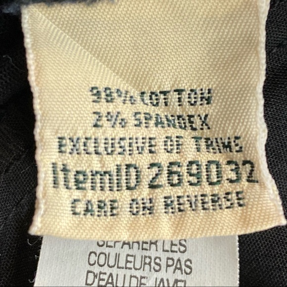 LL Bean Classic Fit Stretchy Casual Pants Black Size 14 Regular - Picture 4 of 5